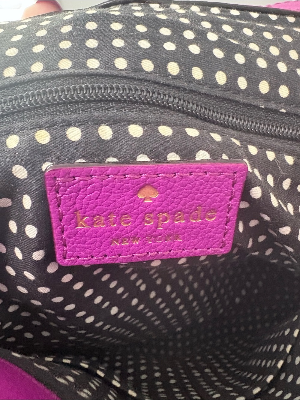 KATE SPADE ♠️ Vibrant Magenta Leather Satchel: see callouts - Picture 7 of 14